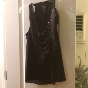 Black sleeveless blouse